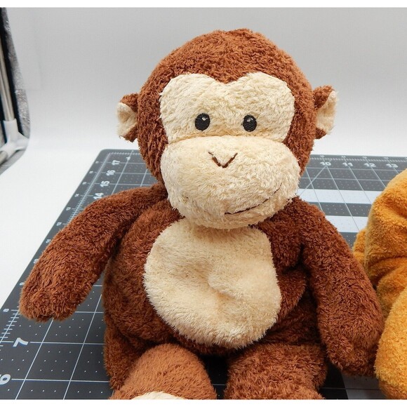 Ty Pluffies Tylux Giraffe Loin Monkey Beanbag Terry Plush Stuffed Animal Lot 3 - Picture 6 of 12